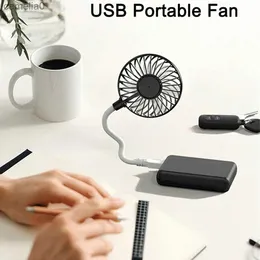 Ventilatori elettrici Ventilatore USB creativo Mini ventilatore portatile flessibile Esterno Desktop Office Muto per Power Bank Notebook Computer Summer Gadget FanC24319