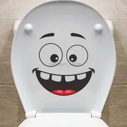 Toalettklistermärken Creative Self Adhesive toalettklistermärken Roliga Smile toalettstol Cover Dekorativa klistermärken Vattentäta roliga DIY -väggklistermärken 240319