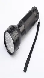 EPACKET 395NM 51LED UV Ultraviolet ficklampor LED Blacklight Torch Light Lighting Lamp Aluminium Shell268K240W6052828