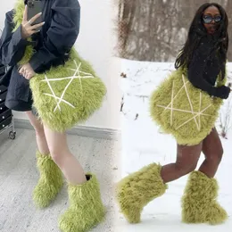 Shoe HBP and Non-Brand Bags Ladies Winter Snow Women 2 Piece Sets Fur Boots