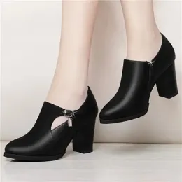 Pantofole femmine bottoni alla moda dolce brolla nera papioncino in pelle stivali comfort per le scarpe nere invernali casual autunno e799