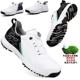 신발 새로운 남자 골프 신발 방수 골프 운동화 남자 야외 골프 스파이크 조깅 걷는 운동화 대형 크기 3548