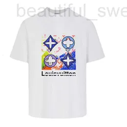 Męskie koszulki projektant FW24 pokaz Spring Mens Summer Designer Drukowane krótkie rękaw na zewnątrz T-shirt luźna i wygodna mężczyzna codzienna swoboda koszulka s-4xl qrng