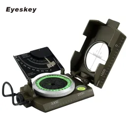 Compass Eyeskey Muleitifunctional في الهواء الطلق البقاء على قيد الحياة العسكرية البوصلة التخييم معدات التنقل الرقمي الجيولوجي المقاوم للماء