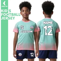 Pojkar Fotboll Uniform Youth Kid Blank Football Practice Jerseys High Quality Soccer Uniform Jersey Set for Children 2212 240313