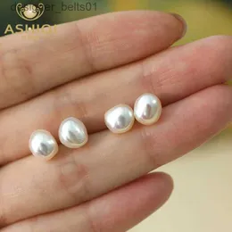 stud Ashiqi Genuine 925 Sterling Silver Natural Baroque Freshwater Pearl Pearl Stud Clip Clip for Womenc24319