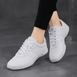 Buty dorosłe kobiety aerobiku buty białe jazz taniec buty dziewczyny rywalizacyjne buty miękkie podeszwa żeńska fitness taniec trampki Rozmiar 3441