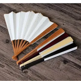 Dekorativa figurer Xuan Paper Folding Fan Chinese Style tomt Ancient Sprinkled Gold Calligraphy and Painting