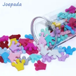 قلادة Joepada 50pcs طفل Teether سيليكون تاج الخرزات الغذاء الصف الرضع ملحقات قلادة القلادة