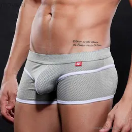 Cuecas WJ Mens Quick Dry Underwear Low-Rise Sexy Boxers Bolsa Malha Respirável Shorts 24319
