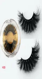 3D Mink Eye Eyelashes Fluffy كامل 25 مم رموز الشعر Bulk 5D الرموش تخصيص الصناديق المخصصة مربع الحزمة المخصصة Logo5184057