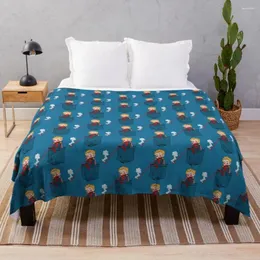 Battaniyeler Homelander iyi kalın kral pamuklu örgü pazen ile yatak için battaniye atma