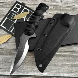 Full Tang 8Cr13mov Blade G10 Handle Kydex Sheath Camping Portable Self Defense Military Tactical Small Straight Hunting Knife