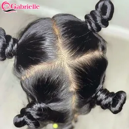 Perücken volle Spitzenperücke menschliches Haar Brasilianer gerade Spitze Frontales menschliches Haar Perücken für Frauen Pferdeschwanz Natural Remy Haare Gabrielle