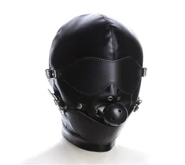 Fetish Hood Hepar z kulą ustną knebel skórki BDSM BONDAGE SEX MASK HOUD Zabawy dla dorosłych gry Sex Produkt dla par J1906124367302