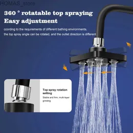 Bathroom Shower Heads Zhangji New Mini Magic Water Flow Rainfall Shower Head High Pressure Rainshower Water-saving Shower Bathroom Accessories Y240319