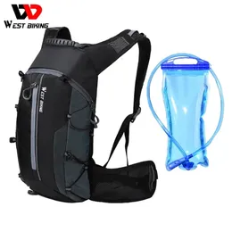 WEST BIKING Велосипедные сумки Сумка для воды 10л Портативная водонепроницаемая дорожная велосипедная сумка для спорта на открытом воздухе Альпинистский рюкзак 240312