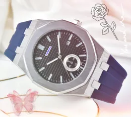 Luxusliebhaber Big Quartz Uhren Männer Edelstahl Ledergürtel Präsident Desinger Clock Mode Armband Saphirglas wasserfestes Uhren Weihnachtsgeschenke