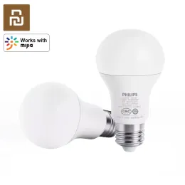 コントロールOriginele youpin mijiaスマートLEDランプランプbalランプwifi afstandsbedineing door xiaomi mi thuis app standaard e27ランプ6.5w 0.1a