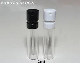 2ml Bayonet Bottle Sample French Pump Perfume Bottle 15ml Sprayer Plastic Nozzle Glass Bayonet Black White Color 100PCSLOT T20089152484