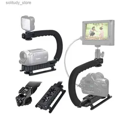 Stabilisatorer C-formade flashminnesfäste Videokontroller Stabilisatorhandtag för DSLR-kameror Mobiltelefoner AEE Mini DV-kameror Q240319