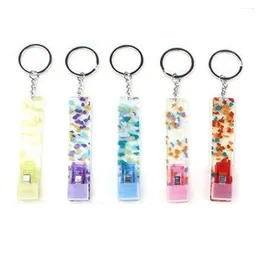 Keychains Acrylic Touchless Tool Multifunctional Social Distancing Card Grabber ATM Keychain Cards Clip Extractor Puller