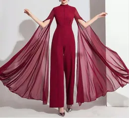 2019 novo macacão feminino com mangas compridas vestidos de noite gola alta elegante vestido de baile de formatura festa zuhair murad vestido f4704185