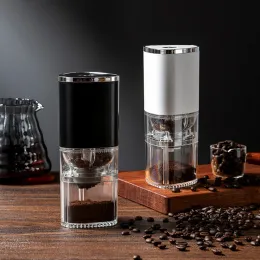 Kvarare Portable Electric Coffee Grinder Type C USB Laddning Keramisk slipning Kärnor Hemma Kaffebönor Grinderverktyg Ny uppgradering