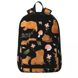 Çantalar Capybara benim ruhum hayvan sırt çantaları öğrenci kitap çantası omuz çantası dizüstü bilgisayar çantası moda seyahat sırtlı çocuk okul çantası