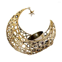 Portacandele Portacandele Portacandele in metallo Banchetto Luci da tè Candele Decorazioni Eid Ornamento da tavolo per la casa