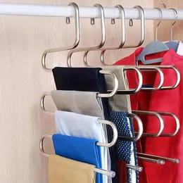 Laundry Bags Multi-functional S-type Trouser Rack Stainless Steel Multi-layer Traceless Adult Hanger