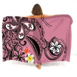 Pacific Island Ethos Szalik plażowy Sarf Sarong 2024 Hawaiian Seaside Custom Polynesian Retro Design