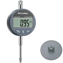 Цифровой циферблатный индикатор ALLmeter DTI, 0,01 мм, цифровой измерительный индикатор, диапазон измерения 0–25,4 мм/1, электронный индикатор, инструмент 240307