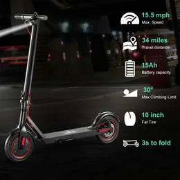 Katlanır Elektrikli Scooter 15AH Yükseltilmiş Eccooter App Smart Shockabsorbing Antiskid 240306