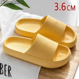 Tofflor plattform kvinnor skor sommar strand mjuk sule sandaler fritid inomhus badrum moln toffel icke-halk zapatillas chaussons01wkv5 h240322