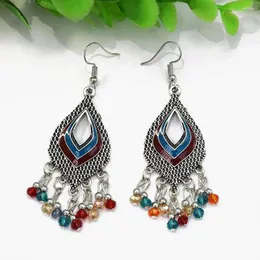 Kolczyki Dangle Ethnic Long Tassel for Women Vintage Peads Brincos Ear Big Drop 2024 Fashion Boho Biżuter Hurtowa