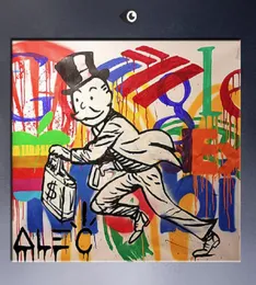 Framed Unframed High Quality Hand Painted Wall Decor Alec DJ monopoly Pop Art Oil Painting On Canvas Multi Size TY0577806134