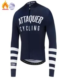 Racingjackor attaquer långärmad cykeltröja 2021 Men039S Team Autumn Winter Thermal Fleece Clothing Ropa Ciclismo67244793025234