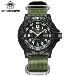 Watches Addies Dive Reloj Hombre Men Fahsion Casual Sports Nylon Watch Men's Watch Diving Outdoor Stainless Steel Men's Watch