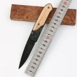 DA44 Överlevnadsfickfolk Kniv trähandtag titanfinish Blad Taktiska knivar EDC -fickor knivar x49 x50 BM42