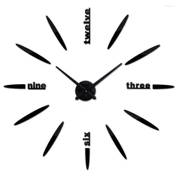 Zegary ścienne TMV Clock Relij de Pared Kwarc Watch Europe DIY salon Duże naklejki domowe Orologio da Paret