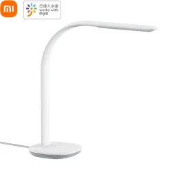 Controle novo xiaomi mijia philips lâmpada de mesa 3 led luz leitura inteligente 10 nível toque escurecimento mesa cabeceira estudante sensor luz ambiente