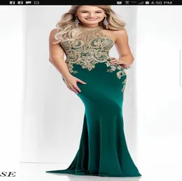 Prom Dresses Sexy selling heartshaped collar elastic spandex gold lace decals hollow back zipper fish tail buttocks customize1164689