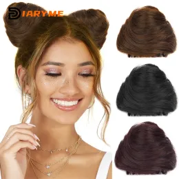 chignon 2 pcs مخلب الاصطناعية مقطع الشحن chignon موسع الشعر للنساء كعكة الكعك Cat ear ball explications accessories clipin bun