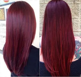 Brazilian Burgundy Human Hair 4 Bundles Colored Brazilian 99 Wine Red Virgin Hair Weave Whole Brazilian Human Hair Extensions2736996