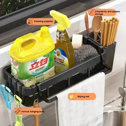 Küche Lagerung Wasserhahn Rack Handtuch Schwamm Drain Racks Wand Hängen Pinsel Bad Seife Halter Waschbecken Desktop-Organizer