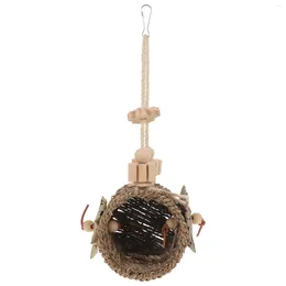 Other Bird Supplies Nest Toy Accessories For Cages Parrot Decor Hanging Toys Rattan Parakeet