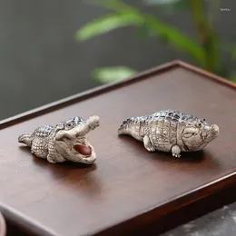 Chá animais de estimação yixing roxo areia pet crocodilo decoração cerimônia financeira acessórios mesa