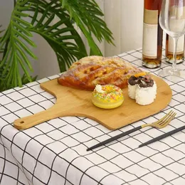 Plates Dessert Serving Tray Durable Pizza Peel Bamboo Long Handle Nonstick Cutting Board For Vegetables