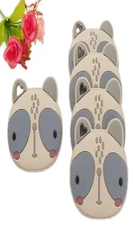 BPA Silikon Big Face Katze Beißringe Sensorischen Kauen Schnuller DIY Baby Halskette Anhänger Zahnen Kauen Spielzeug Whole9556175